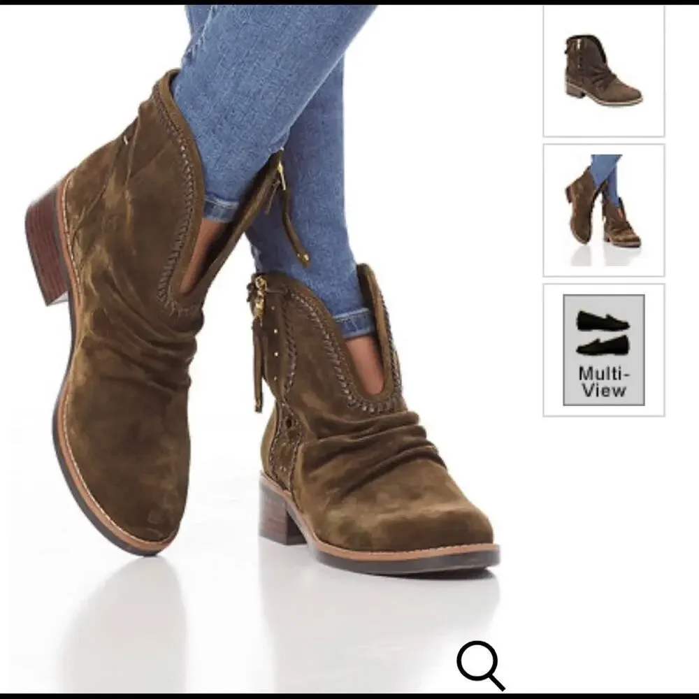 NEW‎ LATIGO Brown suede leather ankle boots Size 10. - Picture 5 of 5